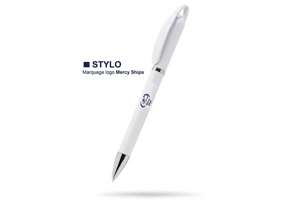 stylo blanc personalisé